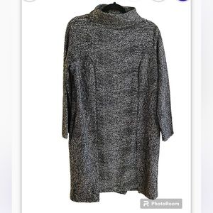 Clara Sun Woo women’s black and white high neck‎ dress. Size medium